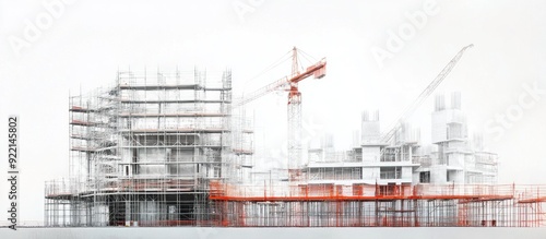 Wallpaper Mural Construction Site with Cranes Torontodigital.ca