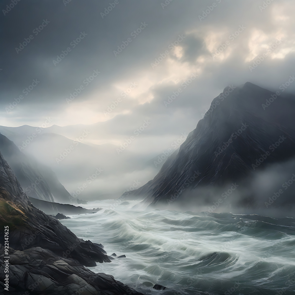 Stormy Weather At Sea Generative AI Stormy Weather At Sea Generative AI