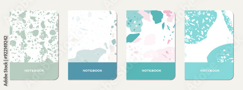 Notepad cover design. Terrazzo abstract