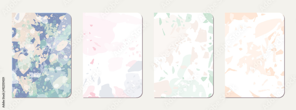 School notebook cover design. Terrazzo abstract School notebook cover design. Terrazzo abstract