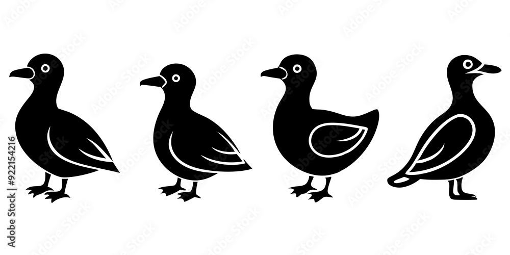 Set of Auklet icons silhouette vector art style illustration
Set of Auklet icons silhouette vector art style illustration