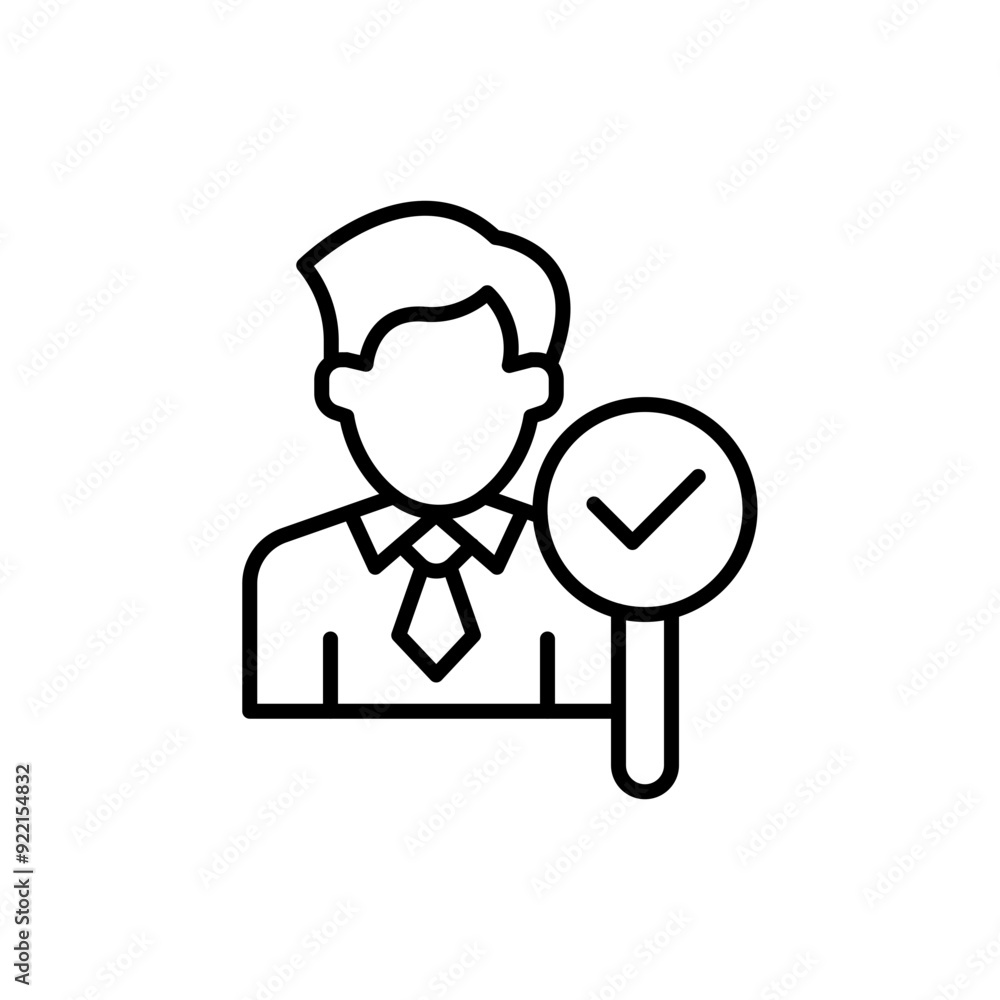 Employee Audit outline icons, minimalist vector illustration ,simple transparent graphic element .Isolated on white background Employee Audit outline icons, minimalist vector illustration ,simple transparent graphic element .Isolated on white background