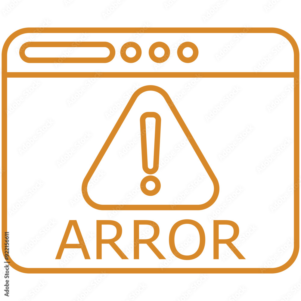 Error warning sign on white background. Warning triangle with exclamation mark. Error warning sign on white background. Warning triangle with exclamation mark.