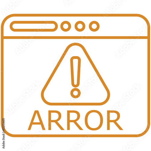 Error warning sign on white background. Warning triangle with exclamation mark.