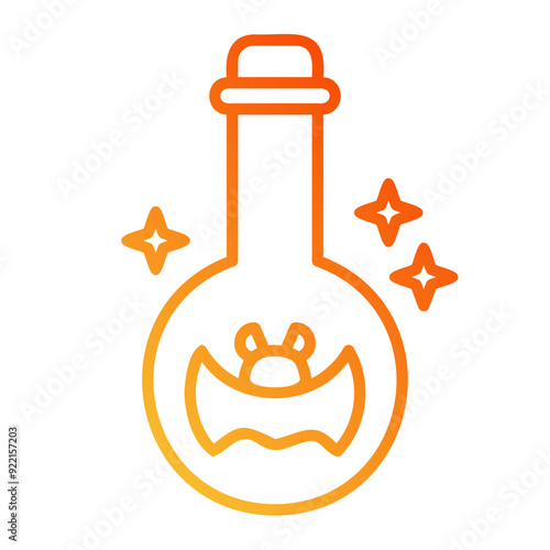 Bat Potion Outline Gradient Icon