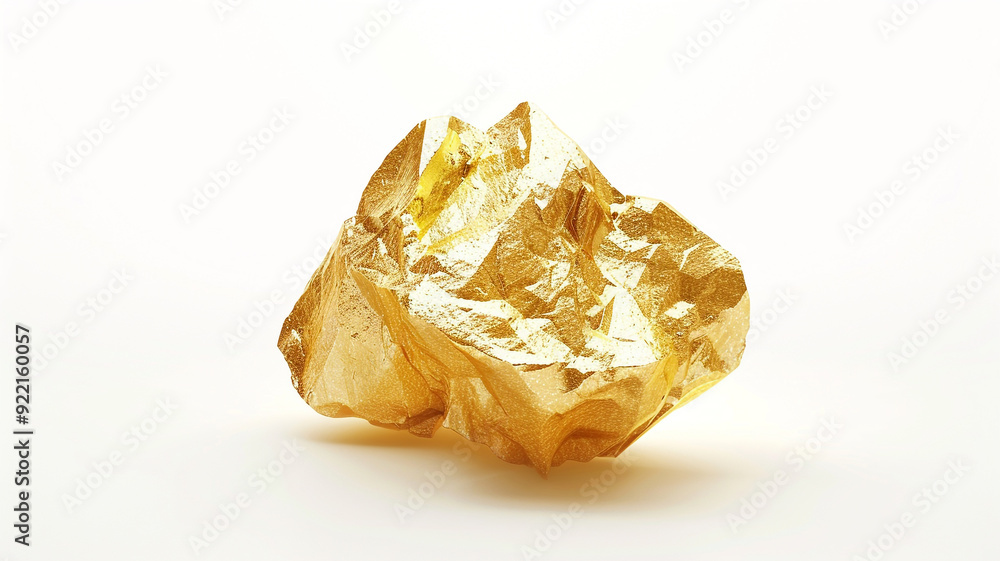 Gold nuggets on a white background Gold nuggets on a white background