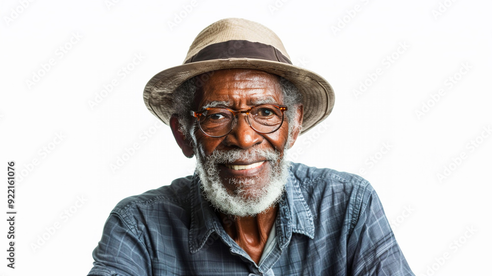 portrait of happy elderly black man isolated on white background portrait of happy elderly black man isolated on white background
