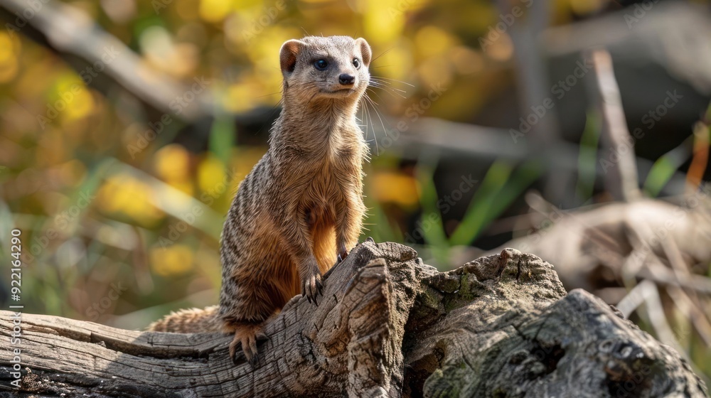 Fototapeta premium A wild animal, specifically a groundhog or kangaroo,