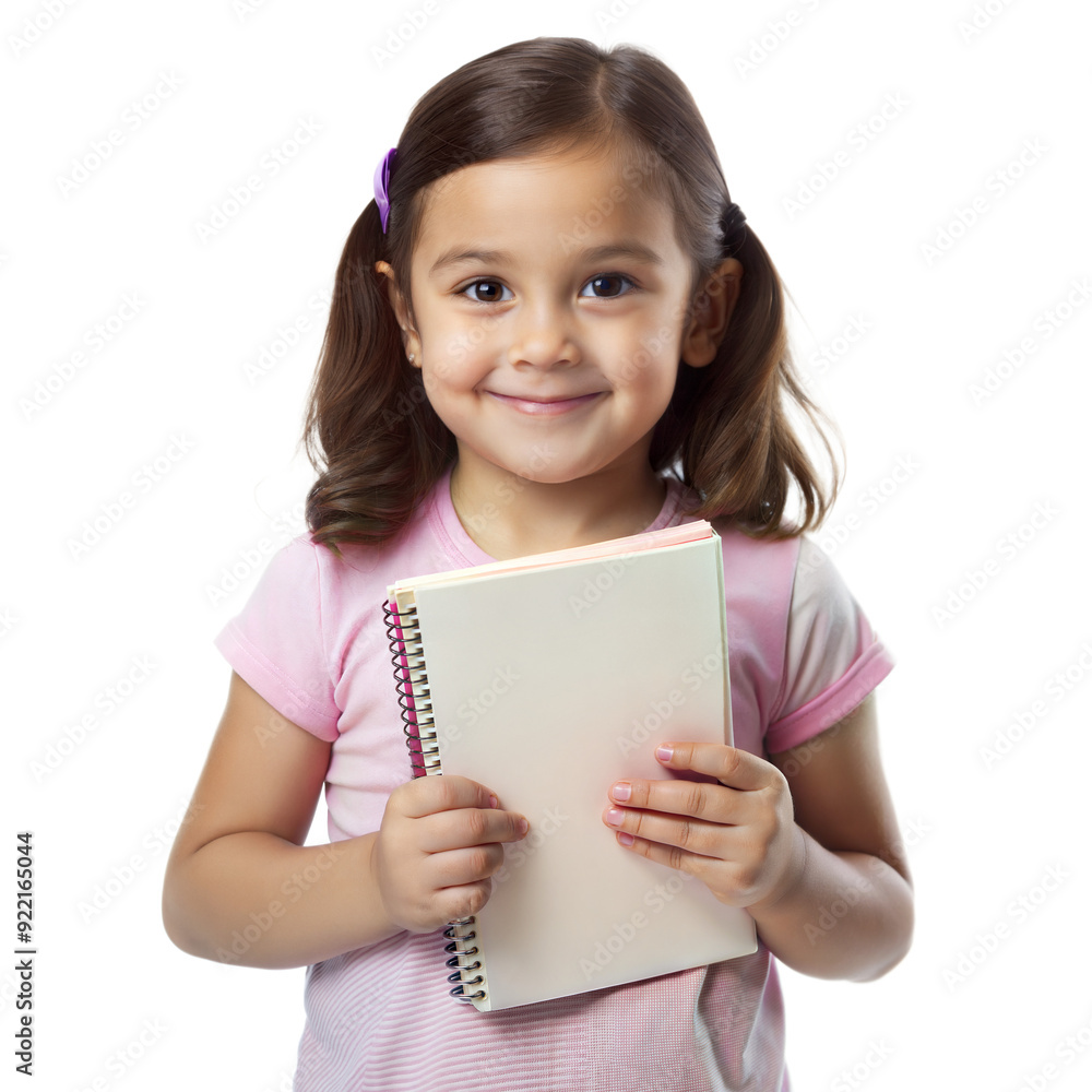 Little girl holding a book isolated on transparent background Little girl holding a book isolated on transparent background