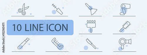 Scissors, comb, hairdryer, brush, hair styling tools, grooming, beauty, personal care, salon, haircut, barber, styling, hygiene, accessories, beauty tools.