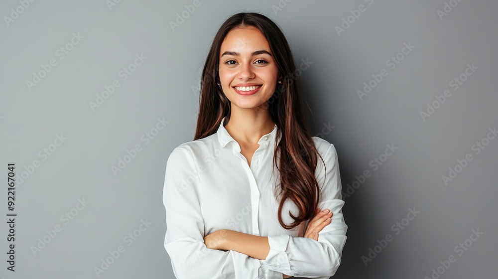 Confident Young Woman Smiling Confident Young Woman Smiling