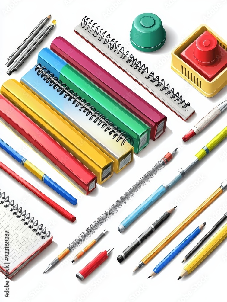 Fototapeta premium Assortment of Colorful School Supplies