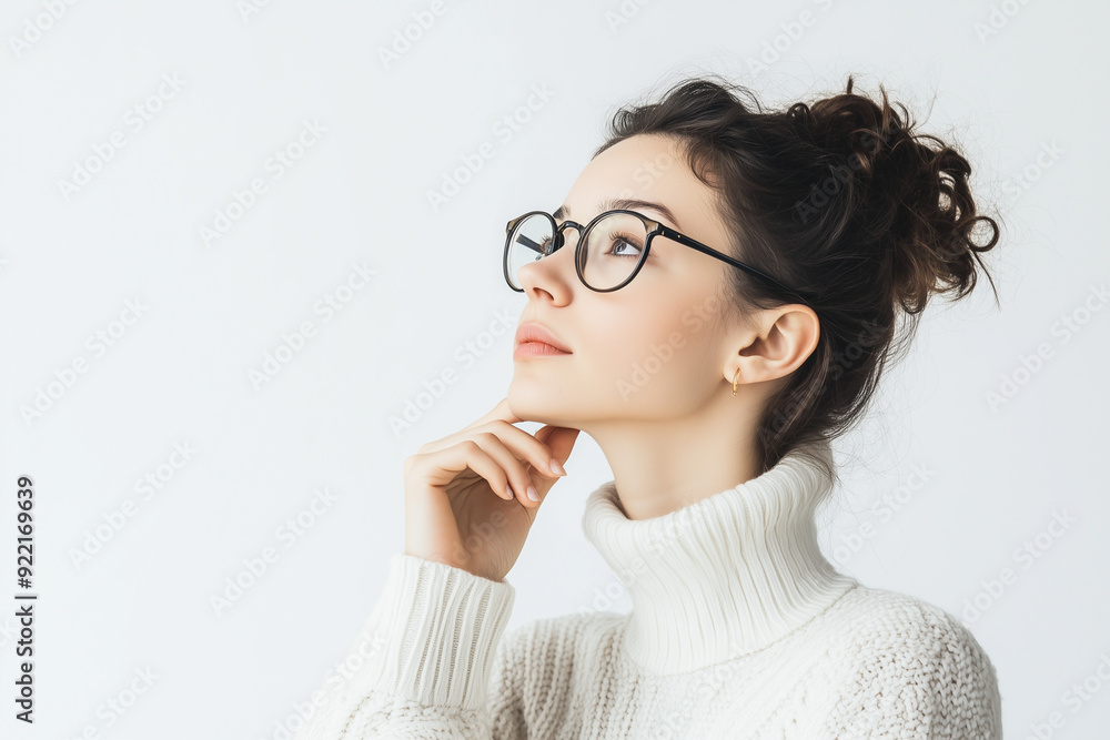 portrait of a woman thinking