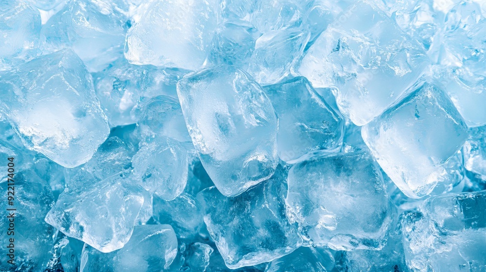 Fresh Ice Cubes on Cool Background Fresh Ice Cubes on Cool Background