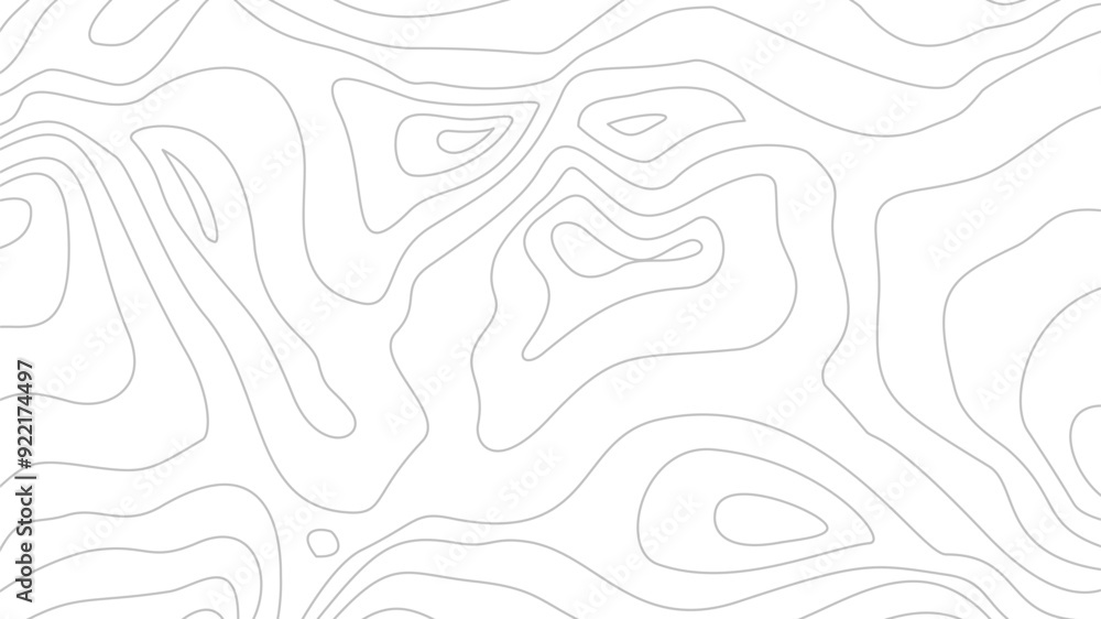 Fototapeta premium Contour background. Topographic map background. Topographic contour map background. Abstract wavy lines background. Background with topographic contours.