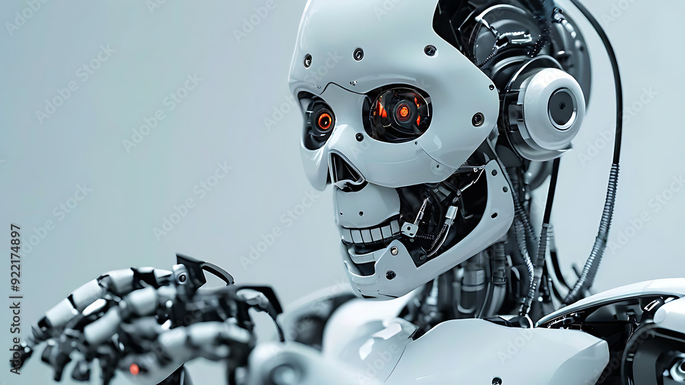 Fototapeta premium Animated robot assembling itself 