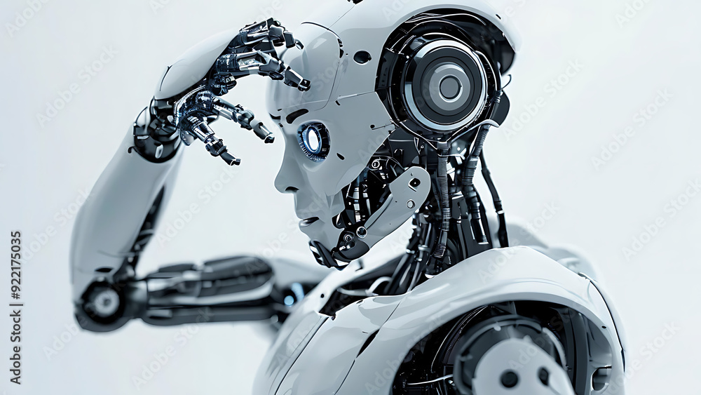 Fototapeta premium Animated robot assembling itself 