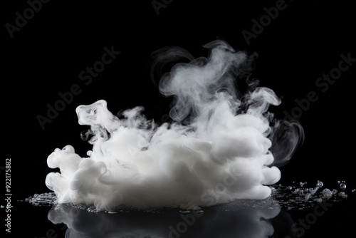 Mystical white smoke cloud art