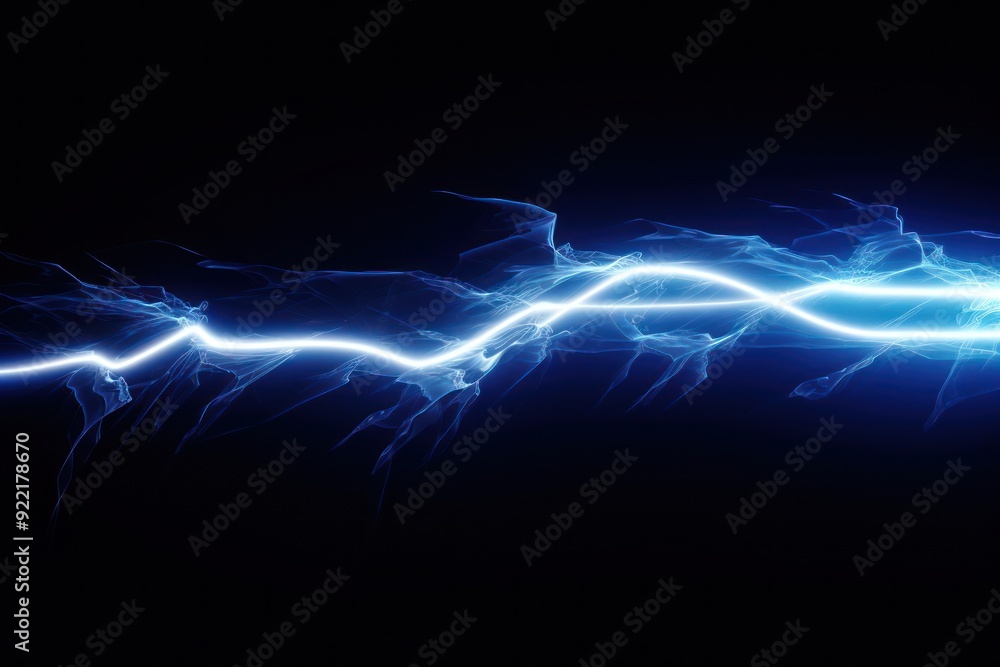 Electric blue light energy wave Electric blue light energy wave
