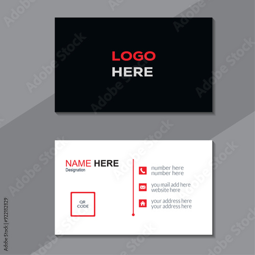 Simple professional business card for almost any kind of company, or personal use. you can easily edit the text and colors.
