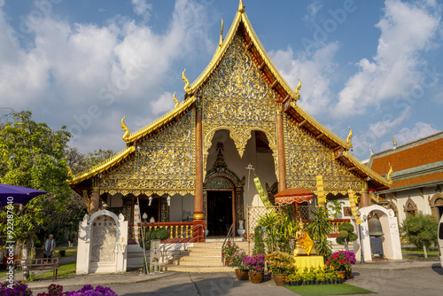 Main Wihan of Wat Chiang Man, in Chiang Mai, Thailand photo