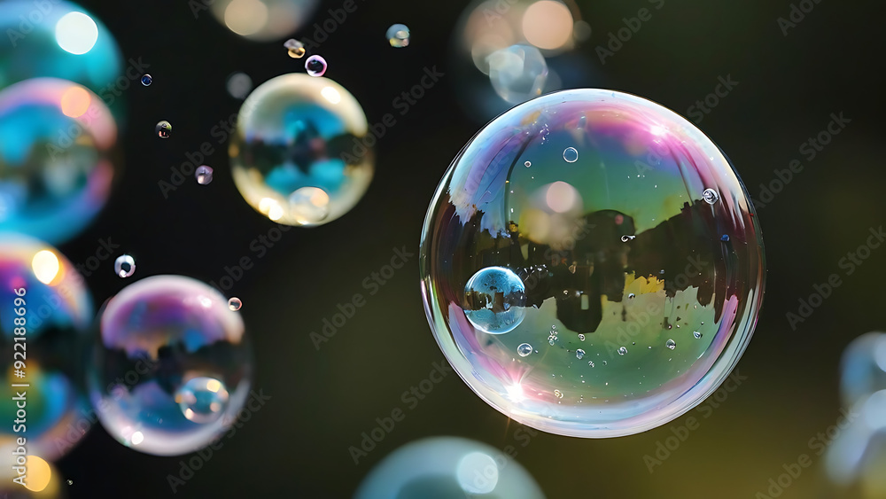 Floating soap bubbles
Floating soap bubbles