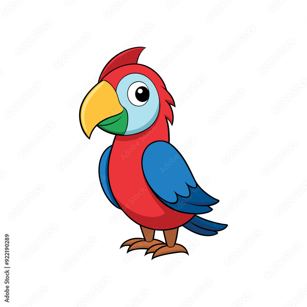 Fototapeta premium cartoon parrot vector template illustration