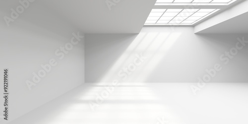 White elegant empty space. White wall room background. Abstract interior