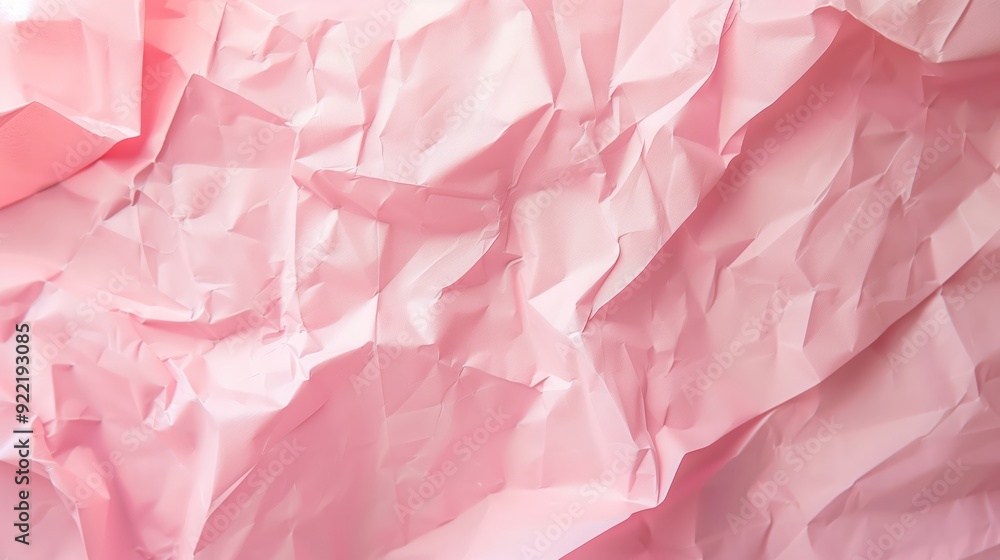 Close-up of wrinkled pink paper texture, ideal for scrapbooking and crafting. Top view Close-up of wrinkled pink paper texture, ideal for scrapbooking and crafting. Top view