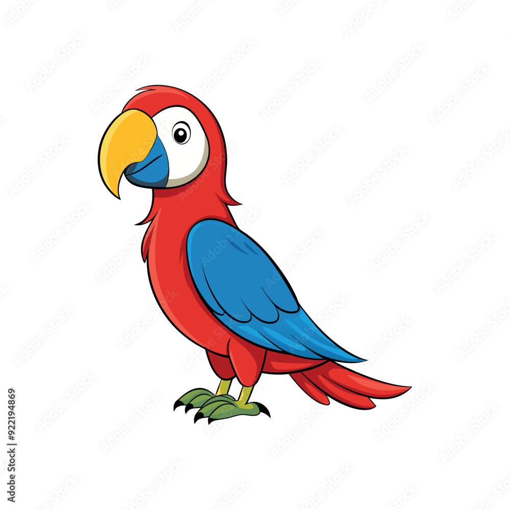 Fototapeta premium cartoon parrot vector template illustration