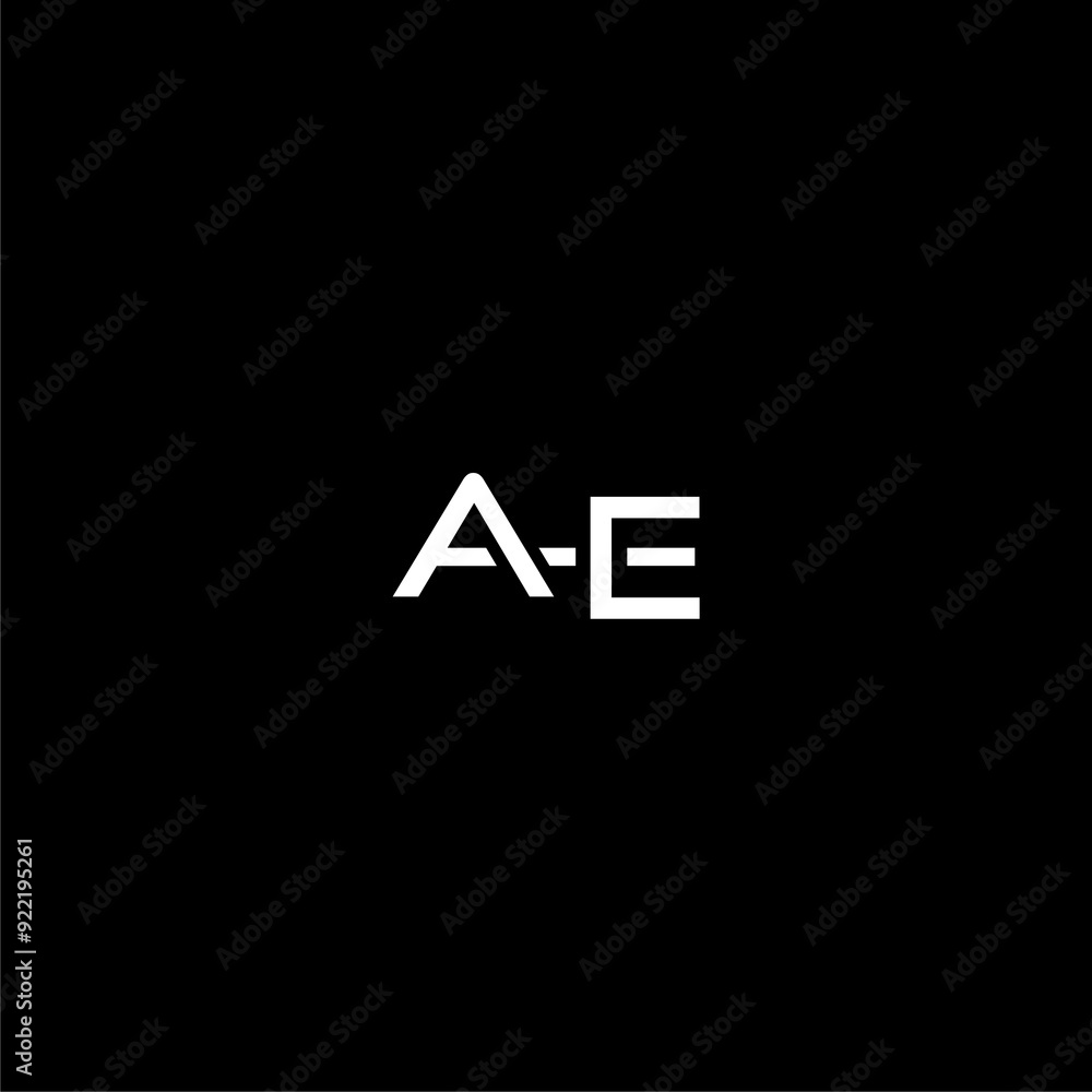 Letter logo AE icon isolated on dark background Letter logo AE icon isolated on dark background