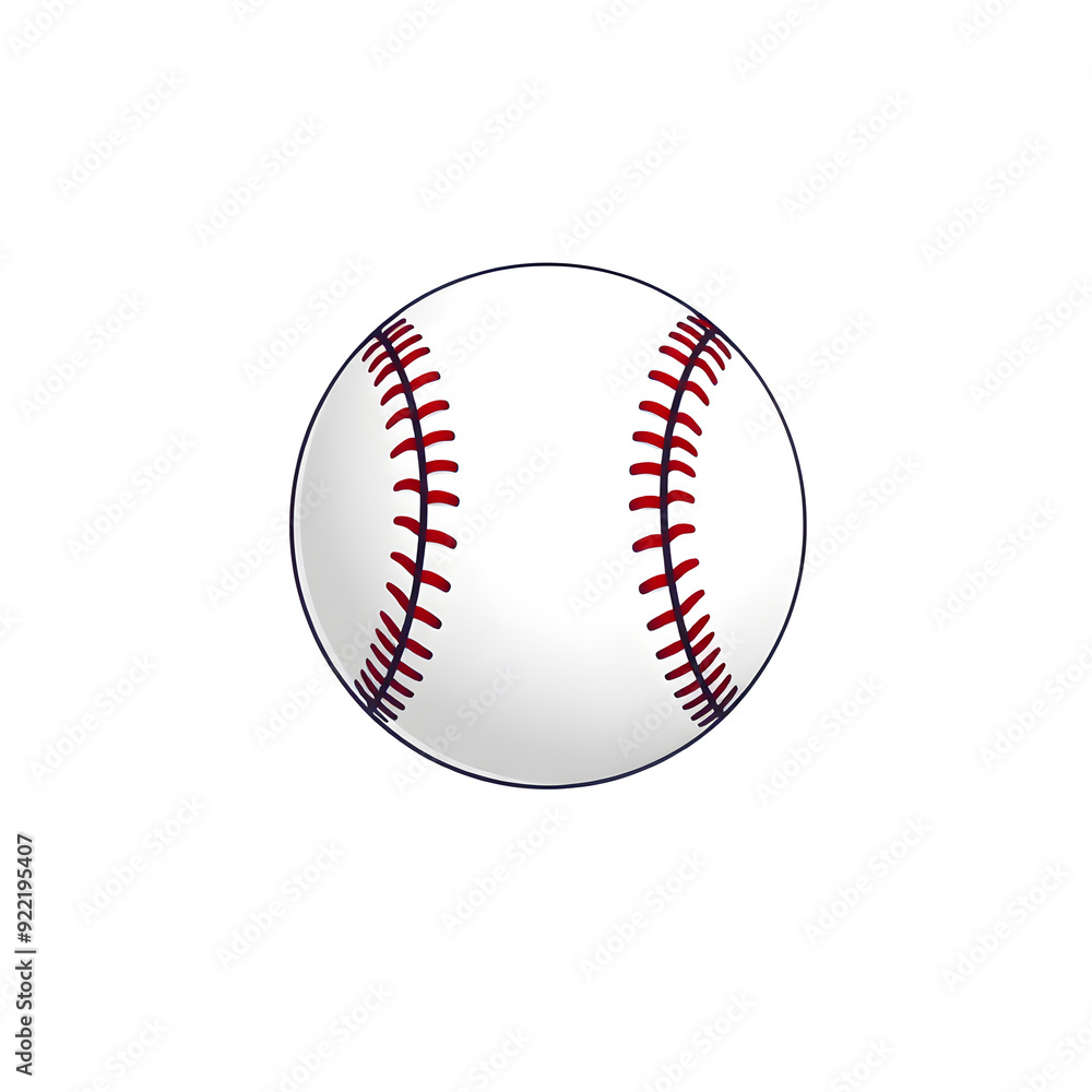 Baseball ball icon logo on white background. Generative AI Baseball ball icon logo on white background. Generative AI