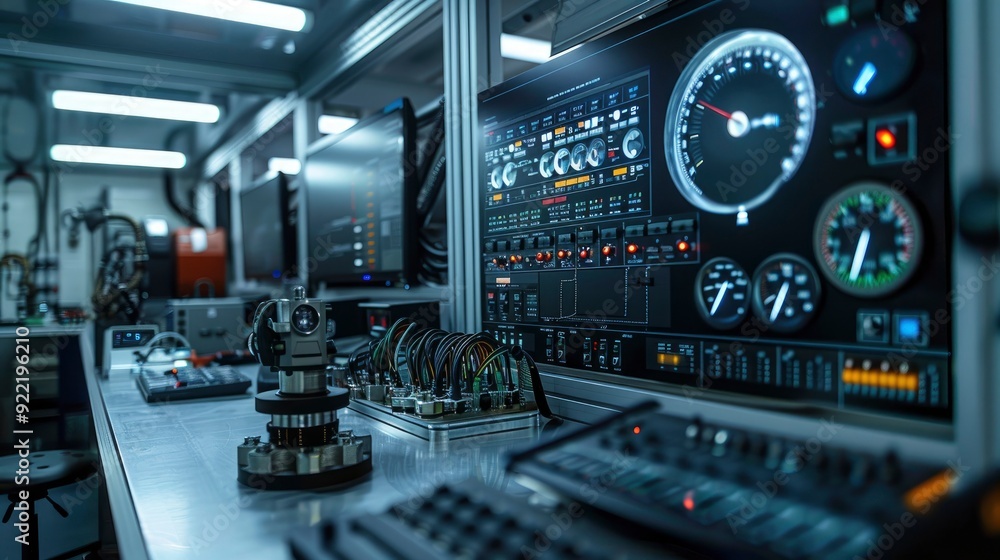A high-tech engine testing lab with various sensors and monitoring equipment, demonstrating the advanced testing and analysis capabilities. A high-tech engine testing lab with various sensors and monitoring equipment, demonstrating the advanced testing and analysis capabilities.