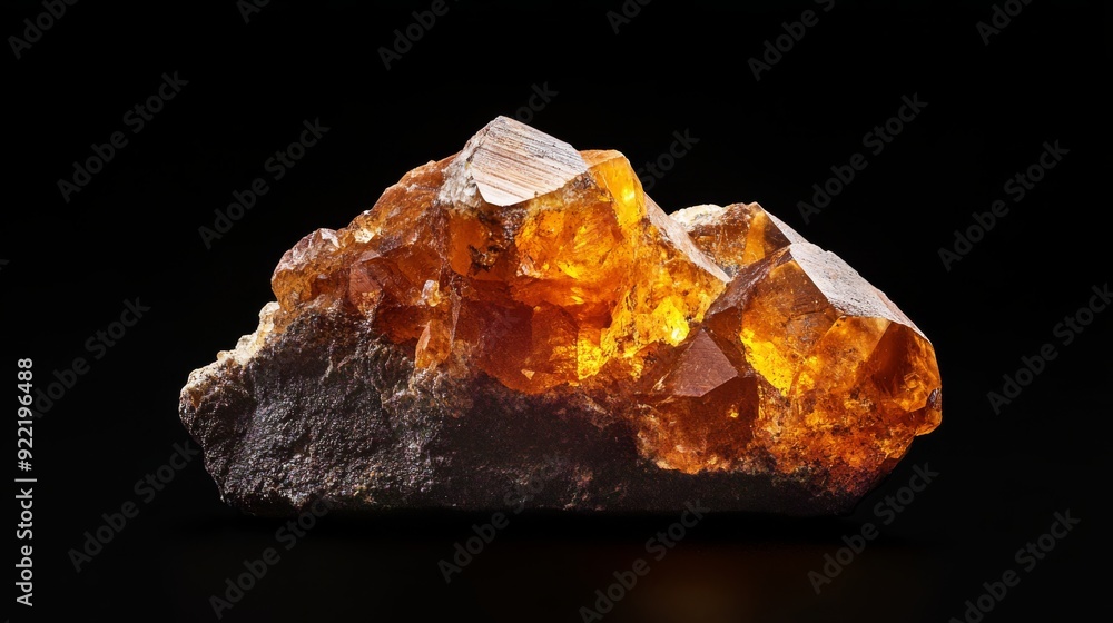 A detailed shot of a mineral specimen with a rugged, uneven surface, captured in sharp focus against a solid black background and lit by studio lights A detailed shot of a mineral specimen with a rugged, uneven surface, captured in sharp focus against a solid black background and lit by studio lights