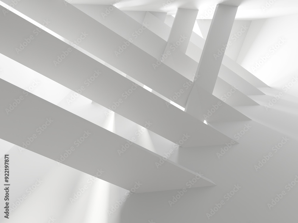 Abstract light corridor interior. Futuristic architecture background Abstract light corridor interior. Futuristic architecture background