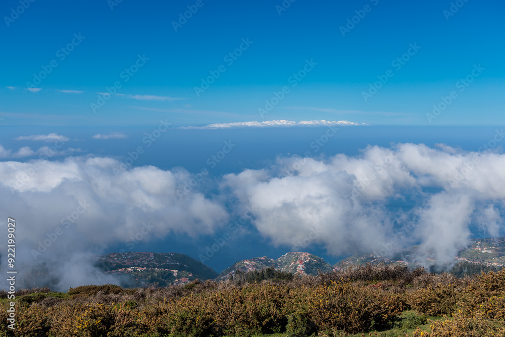 Landscape on the high plateaus of the Madeira mountain range