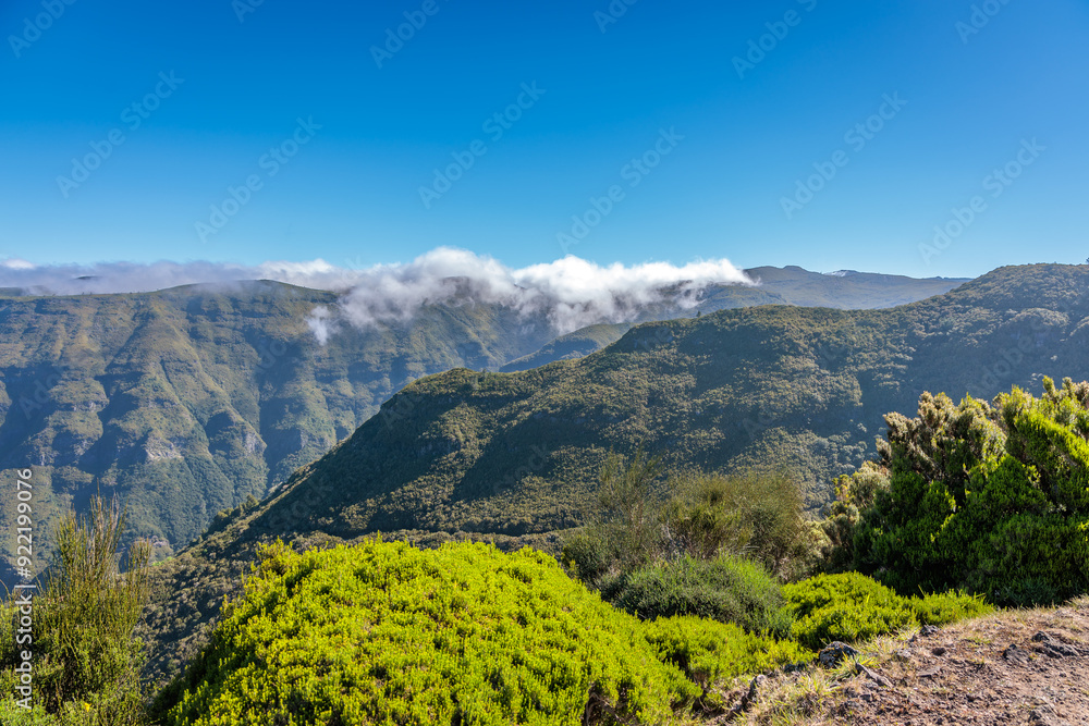 Landscape on the high plateaus of the Madeira mountain range