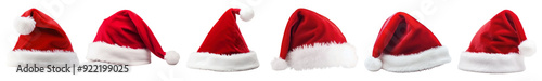 Santa hat png cut out element set photo