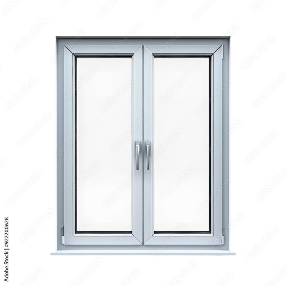 Minimalist Modern Window Design with Slim Frames and Double-Glazed Glass Isolated without Background. Minimalist Modern Window Design with Slim Frames and Double-Glazed Glass Isolated without Background.