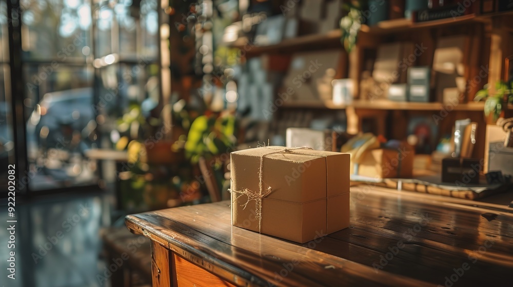 Modern Retail Store Packaging Box in Cinematic Documentary Style Photography Modern Retail Store Packaging Box in Cinematic Documentary Style Photography