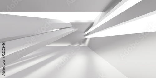 Wallpaper Mural Minimalistic room space. White clean empty architecture interior Torontodigital.ca