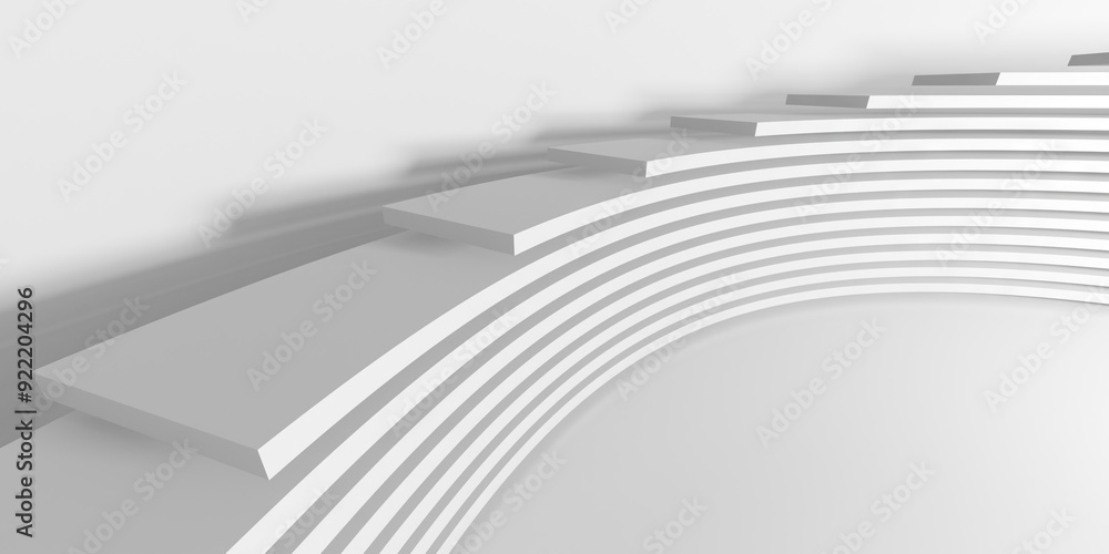 Obraz premium Abstract light corridor interior. Futuristic architecture background