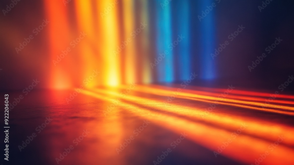 Vibrant Streaks of Light Through Stained Glass Window Vibrant Streaks of Light Through Stained Glass Window