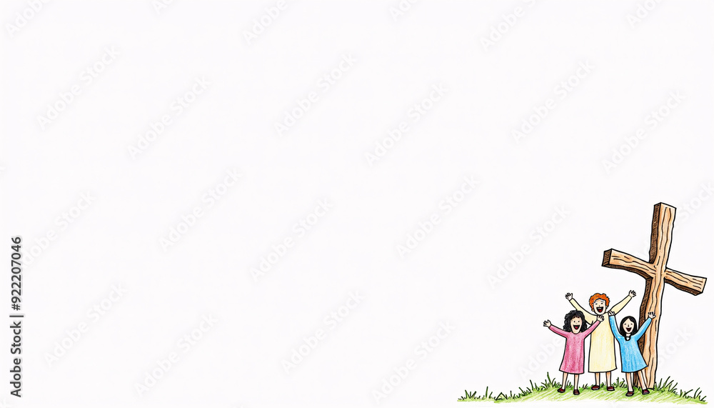 Hand-drawn, uplifting illustrations of Christian hymns and songs, presented on a clean white background, emphasizing the joy and devotion of worship. Hand-drawn, uplifting illustrations of Christian hymns and songs, presented on a clean white background, emphasizing the joy and devotion of worship.