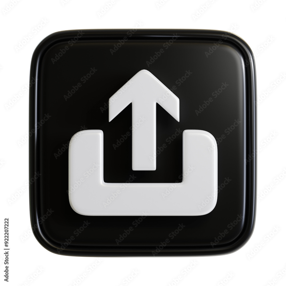 3D Icon of Export Symbol for User Interface Design. 3D Rendering 3D Icon of Export Symbol for User Interface Design. 3D Rendering