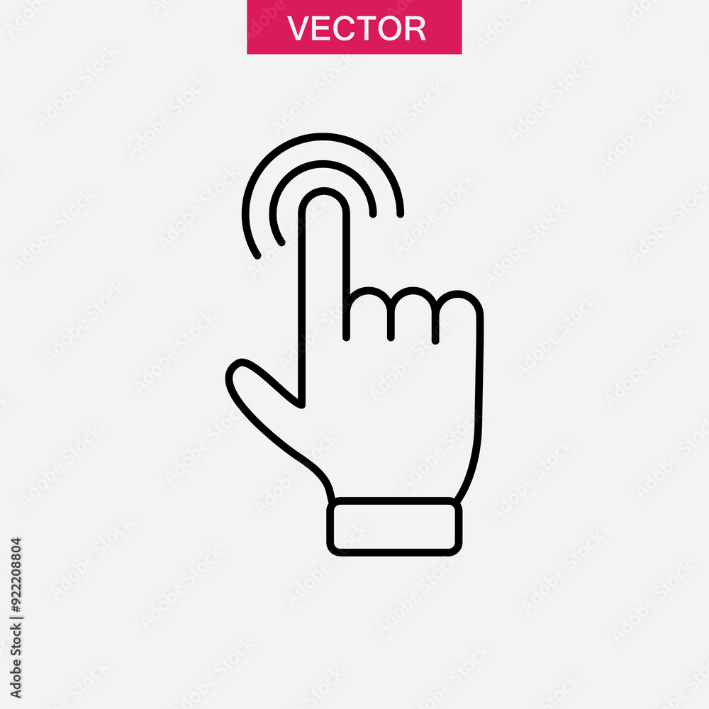 Hand clicking icon. simple vector flat Finger pointer icon on white background..eps Hand clicking icon. simple vector flat Finger pointer icon on white background..eps