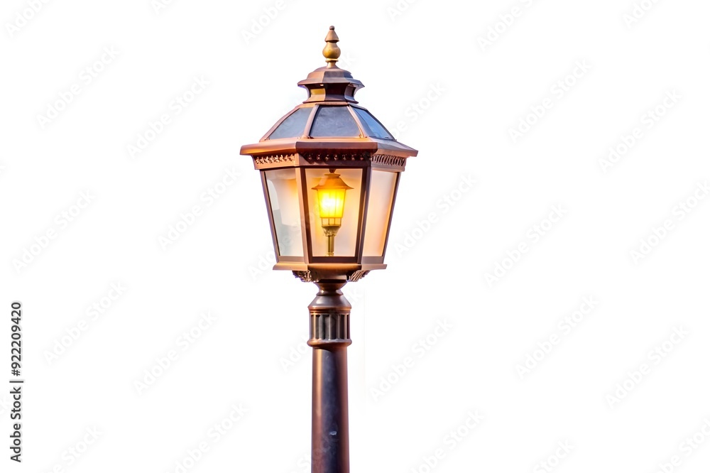 Road lamp with light Road lamp with light