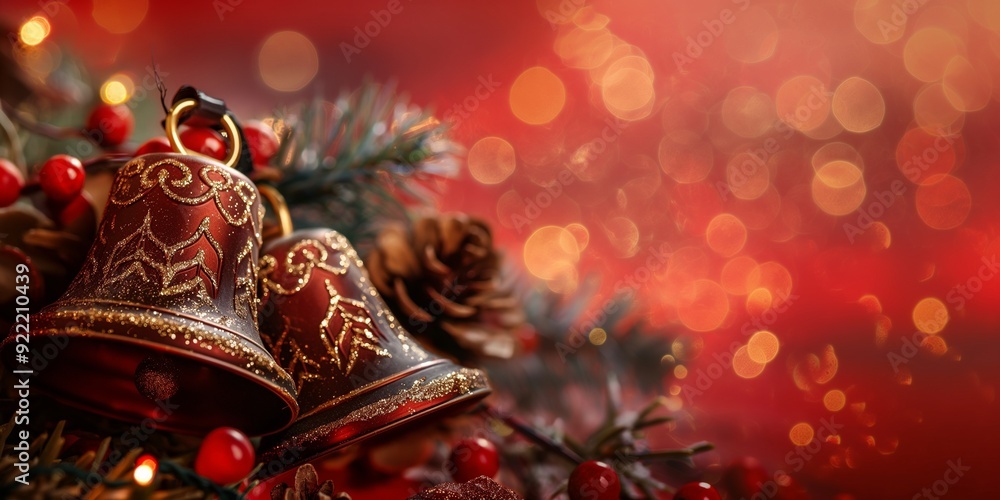 Christmas Bells on table Christmas Bells on table