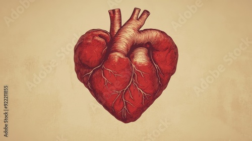 A heart outline sketch drawing