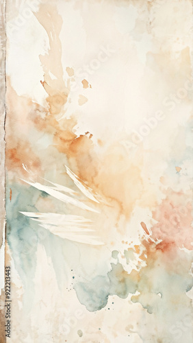 Vintage Watercolor Splash with Retro Brushstrokes